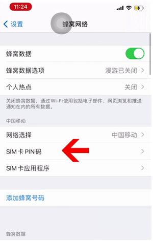 横县苹果14维修网分享如何给iPhone14的SIM卡设置密码 