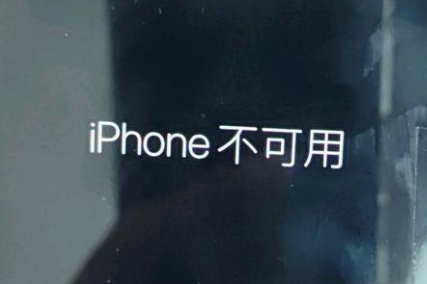 横县苹果服务网点分享锁屏界面显示“iPhone 不可用”如何解决 